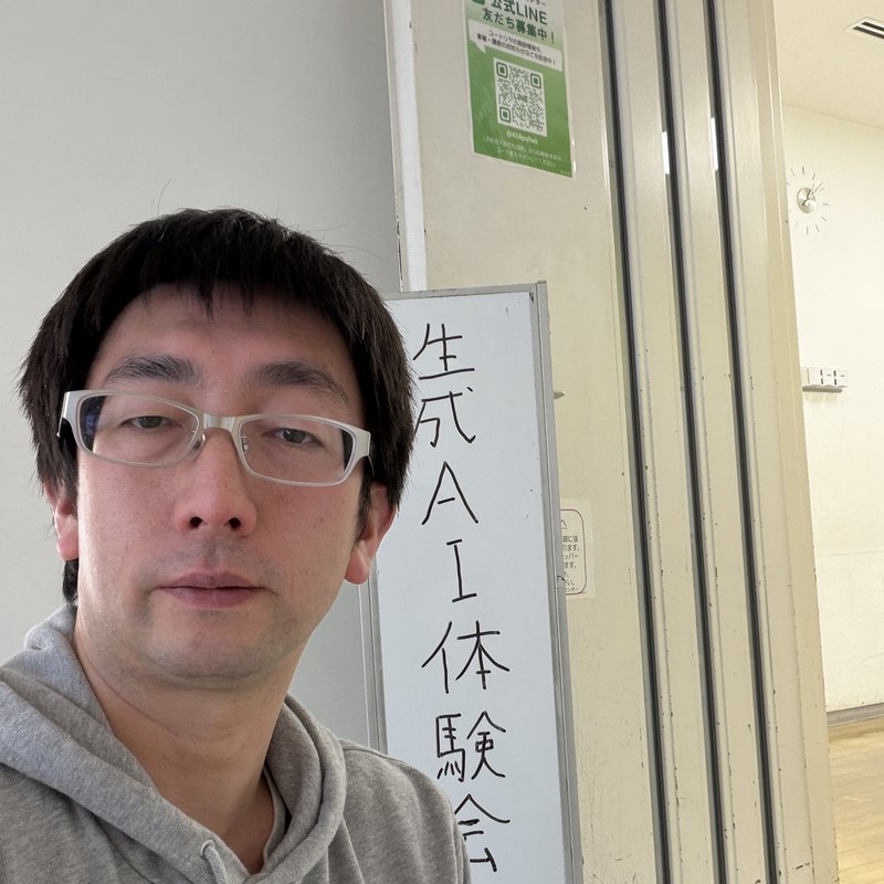 生成AI体験会の会場でのひらちゃん